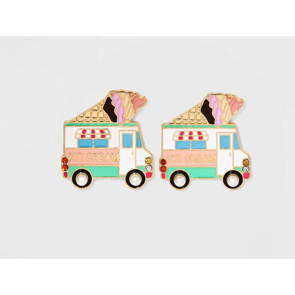 Sugarfix by Baublebar Whipped Cream Whip Ice Cream Truck Earrings - Picture 4 of 4
